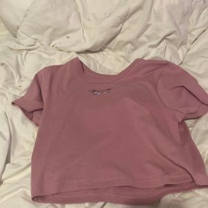 pink crop top